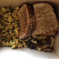 Tofu scramble to go (Covid)  at Woodrose Cafe in Garberville