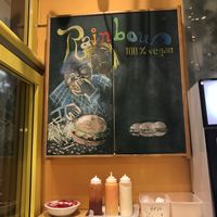 Sauces and cutlery corner at Rainbow - Ibn Gvirol in Tel Aviv