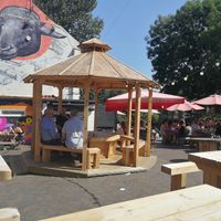 Beer garden at The Ship Inn in Newcastle Upon Tyne