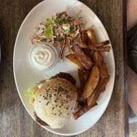 BFC burger - great chips, patty was overcooked    at The Ship Inn in Newcastle Upon Tyne