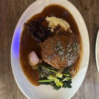 Seitan roast dinner - very herby, spongy seitan, cabbage and mash were great    at The Ship Inn in Newcastle Upon Tyne