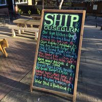 Vegan kitchen board outside  at The Ship Inn in Newcastle Upon Tyne