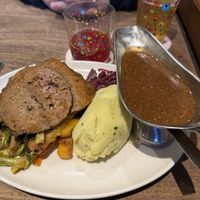 Beef seitan roast dinner   at The Ship Inn in Newcastle Upon Tyne