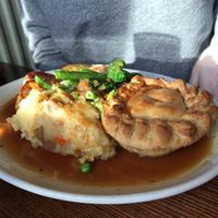 a pot pie and mashed potatoes at The Ship Inn in Newcastle Upon Tyne