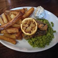 Vegan Fish and Chips at The Ship Inn in Newcastle Upon Tyne