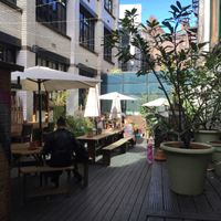 Garden at the rear  at The Stand Comedy Club in Newcastle Upon Tyne