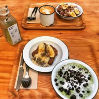 Banana bread, matcha bowl, Acai bowl  at Wild & The Moon - Al Quoz in Dubai