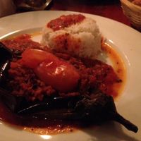 stuffed seitan aubergine at Cafe V in Berlin