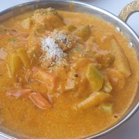 Eggplant and pumpkin curry at Spice Lounge in Launceston