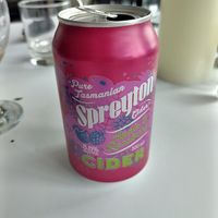 spreyton cider apple and raspberry at Spice Lounge in Launceston