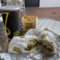 Build your own.  Black bean, avocado, lettuce, carnalities onion, and black olives with oil and vinegar   at Which Wich  in Bluffton