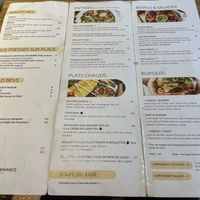 Menu  at Sweet Rawmance in Paris