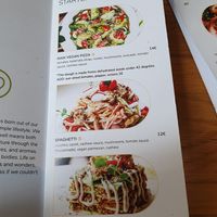 Menu at Sweet Rawmance in Paris