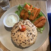 Cheese burger with potatoes!   at Sweet Rawmance in Paris