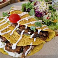 Savory crepe at Sweet Rawmance in Paris