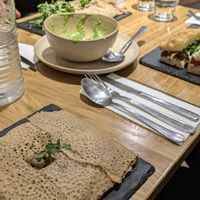 Ham and cheese savory crepe at Sweet Rawmance in Paris