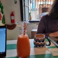 Smoothie Bronceado and Mocca at Amanecer Juice Bar in Antigua