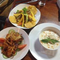 Vegetarian dinner at Life House Organic Restaurant in La Fortuna