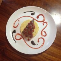 Raw chocolate cake at Life House Organic Restaurant in La Fortuna