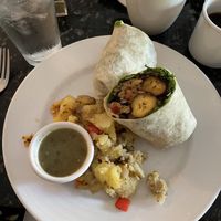 Plantain burrito  at Zinc Cafe in Medford