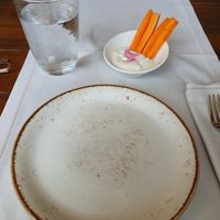 Complimentary carrot sticks at Level Veggie Bistro in Madrid