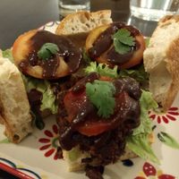 BBQ tofu sliders at Green Time in Auckland