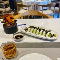 Tofu and avocado   at Ruolanci Vegetarian 若蘭慈素食馆(欢乐海岸店) in Shenzhen