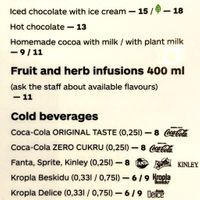 Menu 9 of 11, July 2021 at Mo-Ja Cafe in Krakow