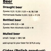 Menu 11 of 11, July 2021 at Mo-Ja Cafe in Krakow