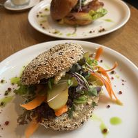 Vegan bagel  at Mo-Ja Cafe in Krakow