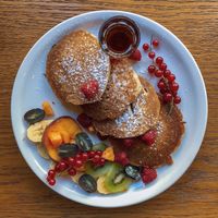 The apple pancakes - 5 star for me! at Mo-Ja Cafe in Krakow