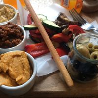 “I will have the vegan bread and veggies” is given a single bread stick???? Ermmm at Mo-Ja Cafe in Krakow
