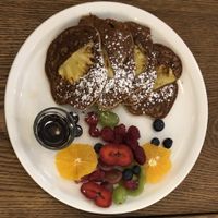 Vegan apple pancakes at Mo-Ja Cafe in Krakow