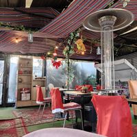 Inside the tent at Mazaya Falafel - Grzegorzecka in Krakow