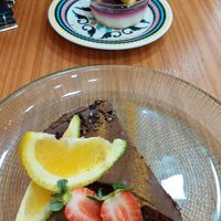 Torta de chocolate e cheesecake at GreenGo Batel in Curitiba