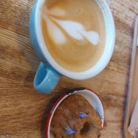 Cappuccino oat milk and earl grey tea vegan cake at Coffee Makers in Lille