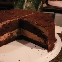 Double chocolate cake at Bämeräng in Berlin