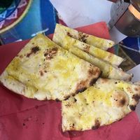 Garlic naan  at Red Chilli Indian Restaurant in Corfu