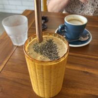 Chai smoothi - thick and creamy texture   at Vitality Kitchen in Tauranga