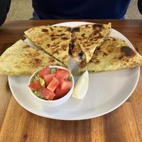 Cheesy quesadillas   at Vitality Kitchen in Tauranga