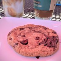 Vegan chocolate chip cookie at Subterranean Coffee Boutique in San Diego
