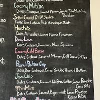 Just the specialty smoothie menu    at Auraganic in Chino