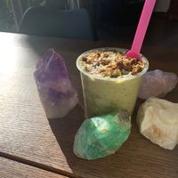 Matcha Coconut Bowl at Auraganic in Chino