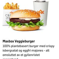 Vegetarian burger  at MAX - Gronland in Oslo