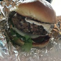 House-made Black Bean burger  at Hunter's Brewing in Chesterton