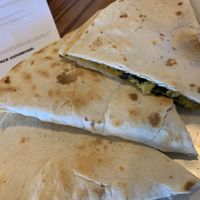 Vegan quesadilla at Hunter's Brewing in Chesterton