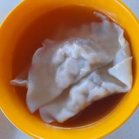 Frozen dumpling at Shang De Vegetarian in Central Singapore