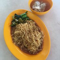 Dumpling Noodles at Shang De Vegetarian in Central Singapore