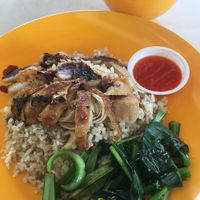 Chicken Rice at Shang De Vegetarian in Central Singapore