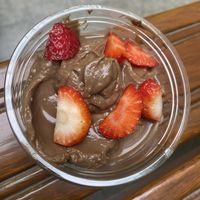 Chocolate mousse- awesome   at Naturlandia in Lima